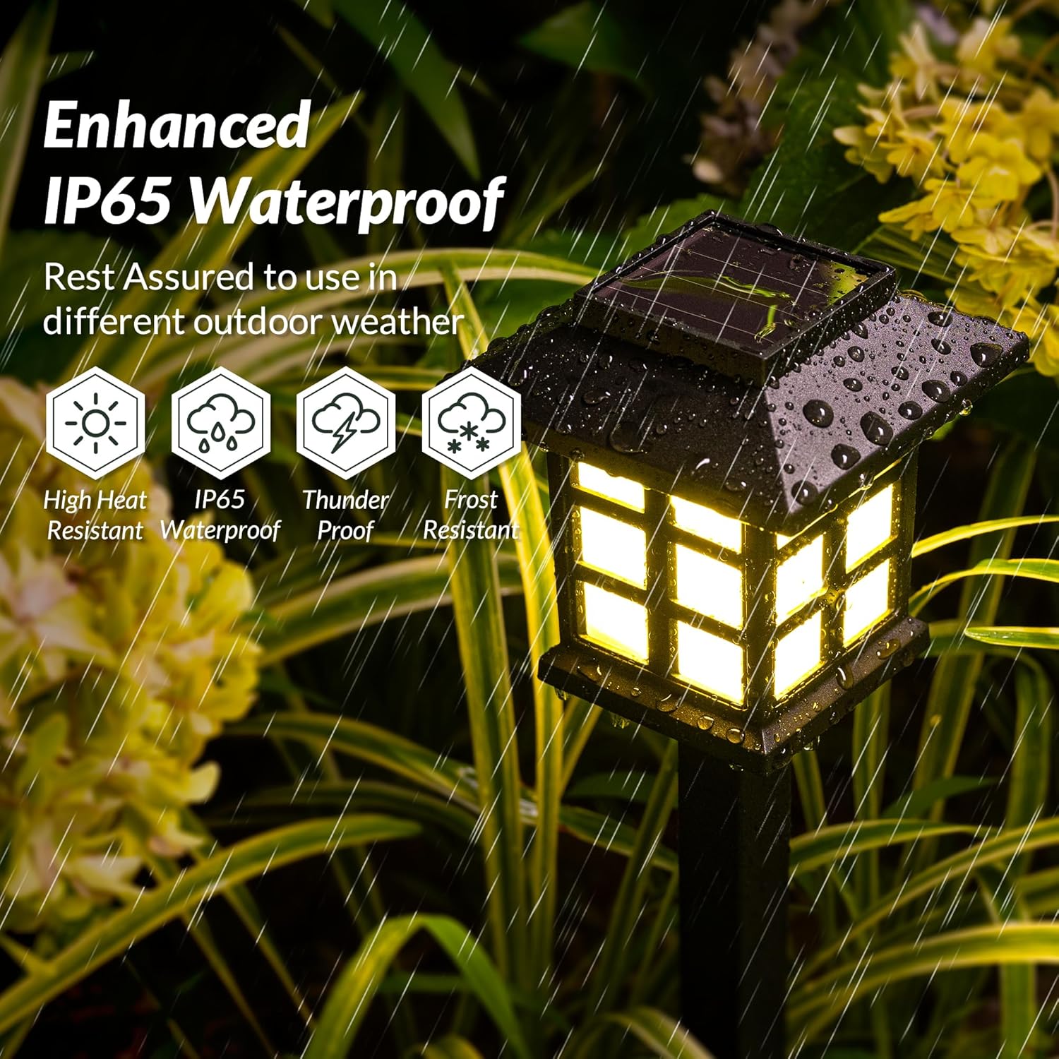 Solar Outdoor Lights,12 Pack Solar Path Lights, Solar Walkway Lights Outdoor, Solar Garden Lights, Solar Pathway Lights Outdoor Waterproof for Garden, Yard, Landscape and Driveway(Warm White)