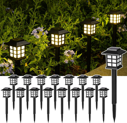 Solar Outdoor Lights,12 Pack Solar Path Lights, Solar Walkway Lights Outdoor, Solar Garden Lights, Solar Pathway Lights Outdoor Waterproof for Garden, Yard, Landscape and Driveway(Warm White)