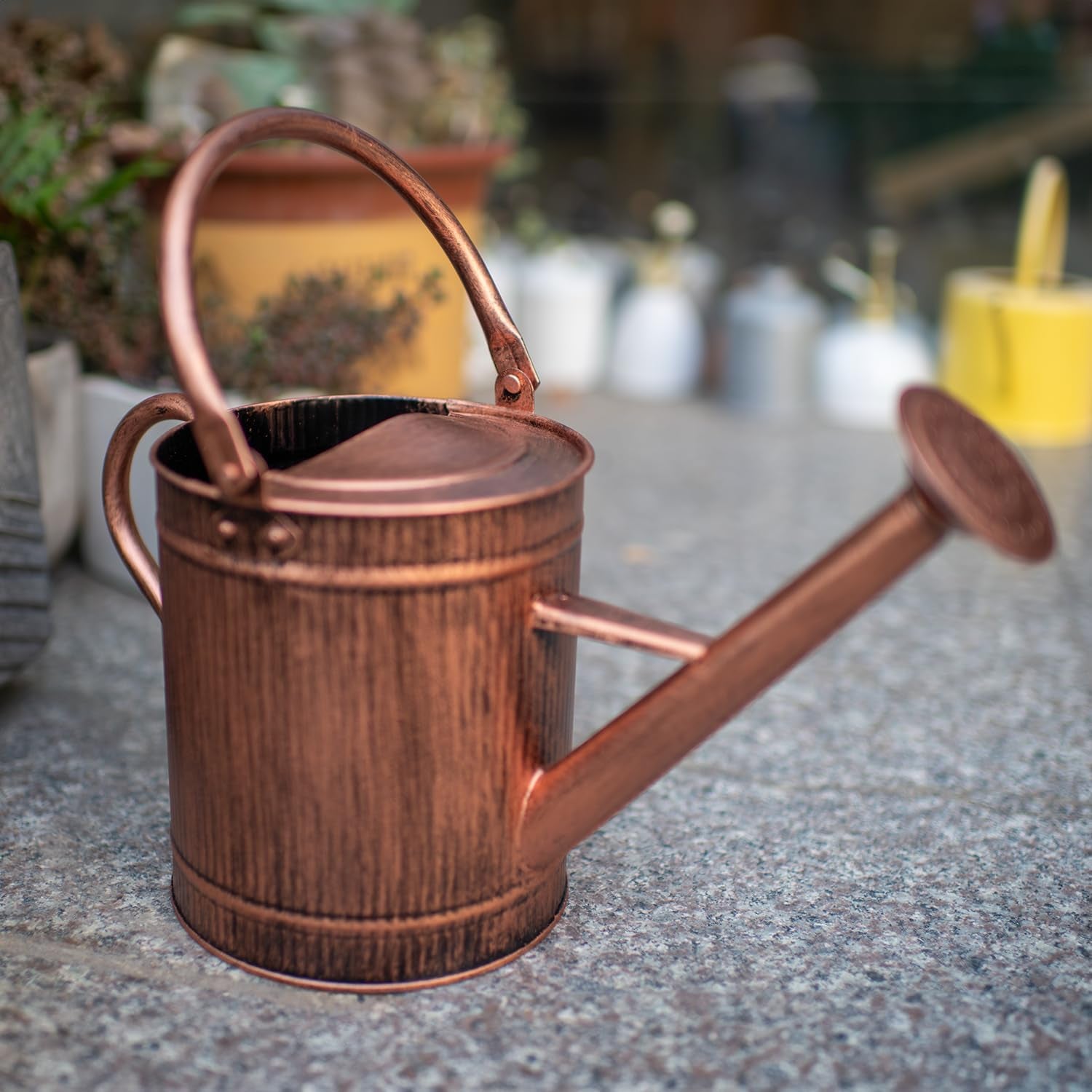 1 Gallon Watering Can, Copper Watering Can, Metal Watering Can with Removable Spout, Galvanized Watering Can, Perfect Plant Watering Can for Indoor and Outdoor